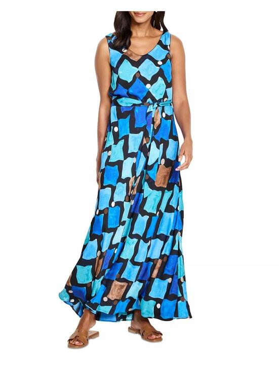 Dresses & Skirts - 198$ NIC+ZOE Sea Glass Bianca Maxi Dress Women's Size XS Turquoise Aqua
